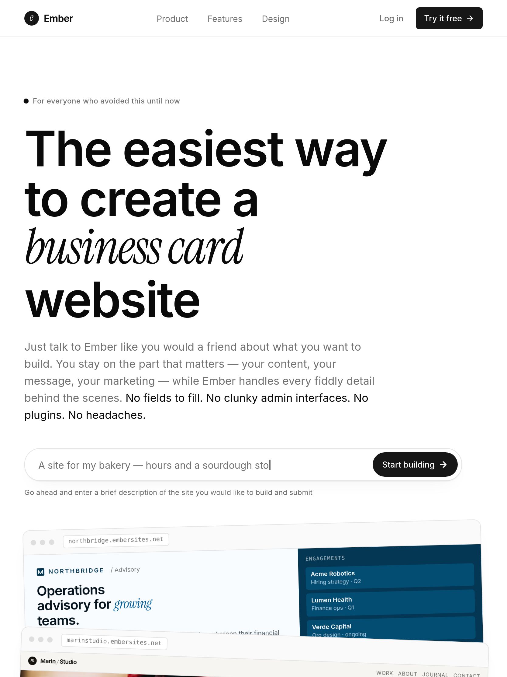 Screenshot of Ember