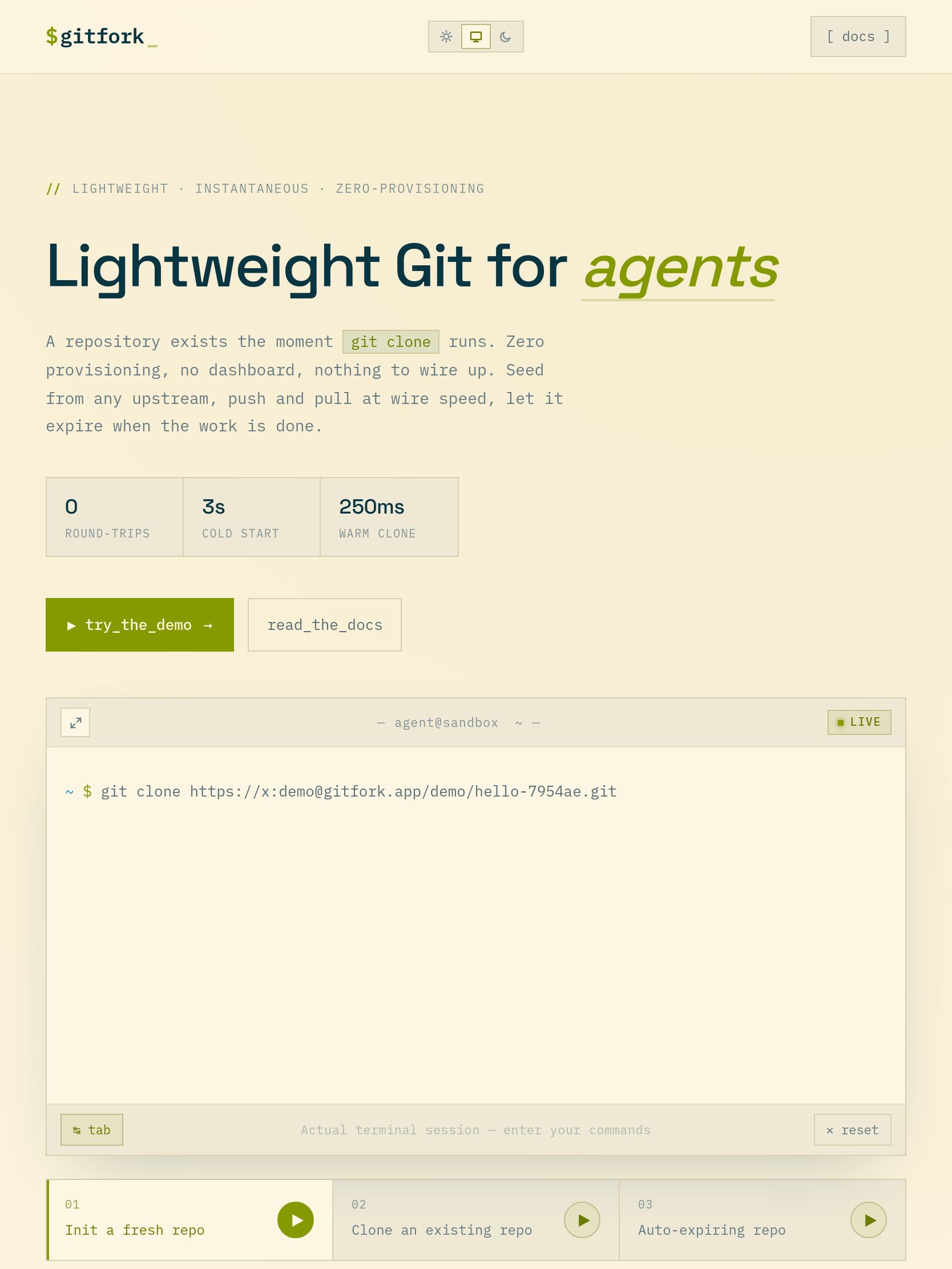 Screenshot of GitFork
