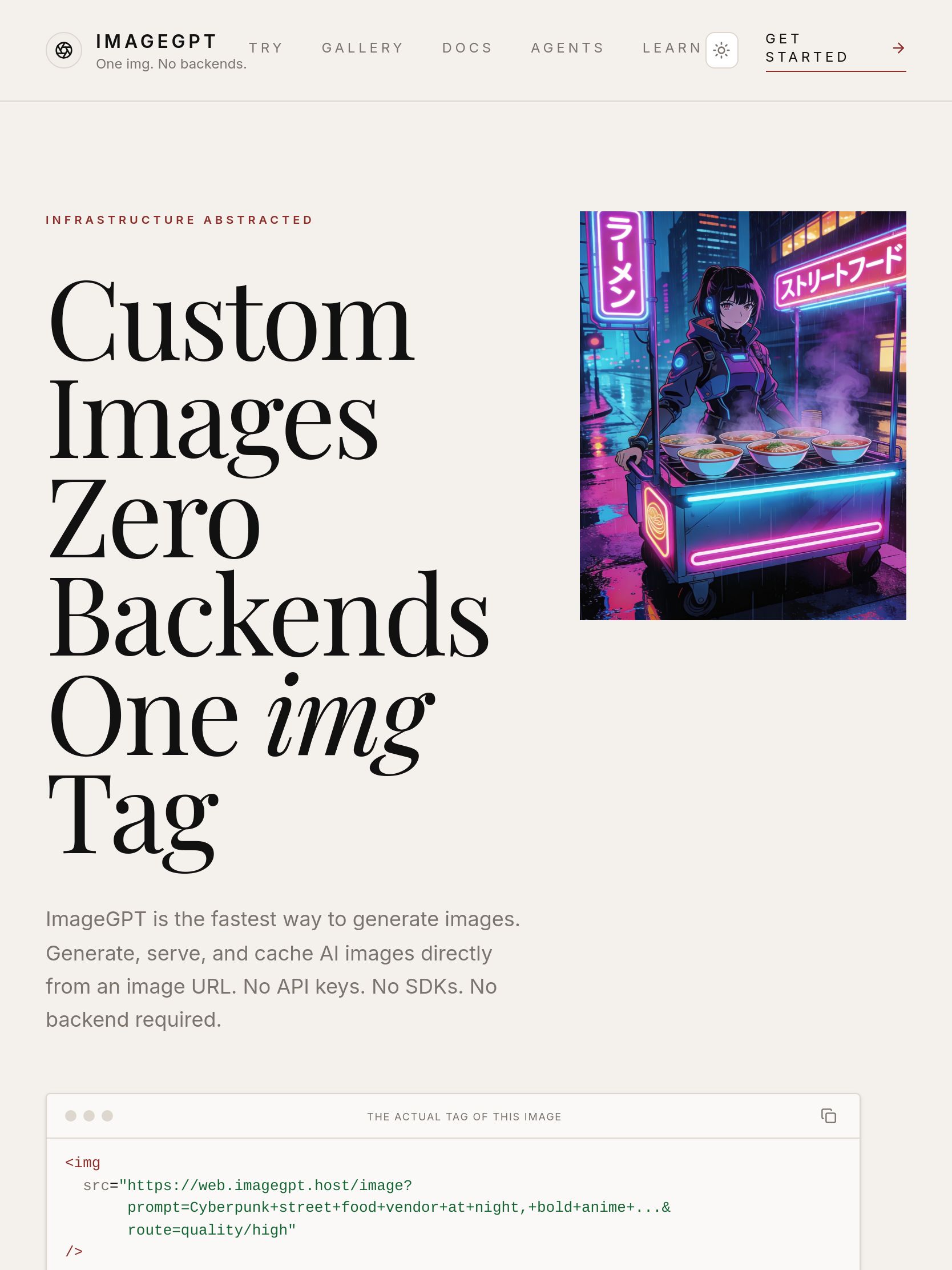 Screenshot of ImageGPT
